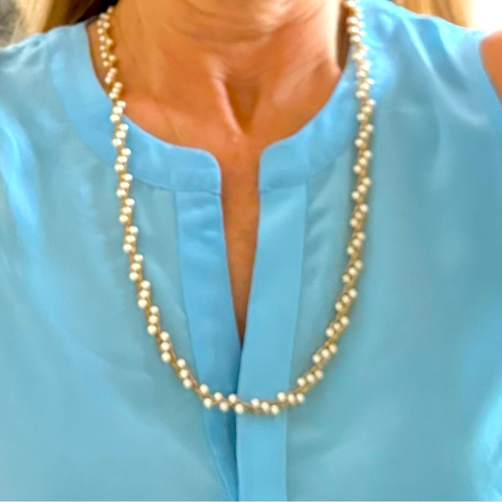 VTG: Napier Gold Plated Faux Pearl Necklace Feminine Elegant Mint condition